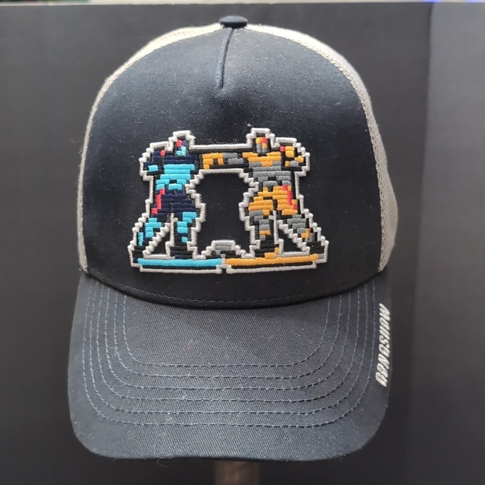 Gongshow Pixel Tilt ,Toe To Toe , Phantom Black/White Hockey Hat.